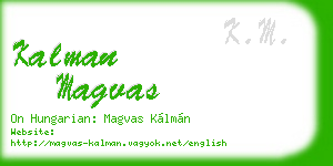 kalman magvas business card